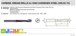 YG DH501078 - 43/64" Carbide Dream Drill w TiAlN Coating for Hard Steel (Hrc50-70)