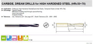 YG DH500048 - 4.8mm Carbide Dream Drill w TiAlN Coating for Hard Steel (Hrc50-70) 