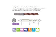 YG DGR495136 - 13.6mm x 14 x 77 x 124 Carbide Dream Drill High Feed 5XD, H-Coated w Coolant Hole