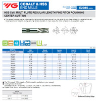 YG 76321CF - 1/2 X 1/2 X 1-1/4  4 Flute Reg Length Fine Pitch Rougher TialnFutura Coated 8% Cobalt