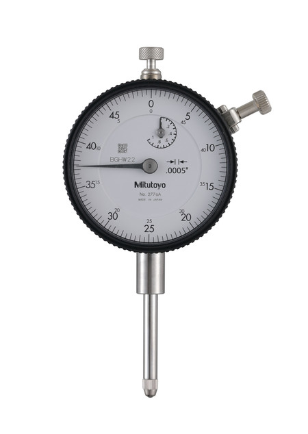 Mitutoyo 2776A - Dial Indicator Std .0005-.1" 4-48 UNF, 3/8" Stem, Lug
