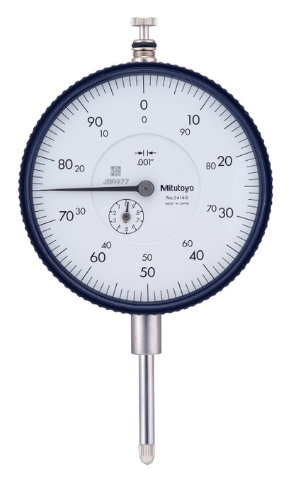 Mitutoyo 3417A - Dial Indicator Large Dial .0-1", 3/8 St, 4-48, Lug