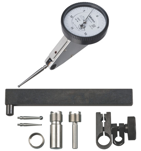 Mitutoyo 513-446-10T - Dial T.I, Tilted Full Set .06" Range .0001" Grad, Long Tip - Horizontal Dial T.I Full Set .008"R/.00005"