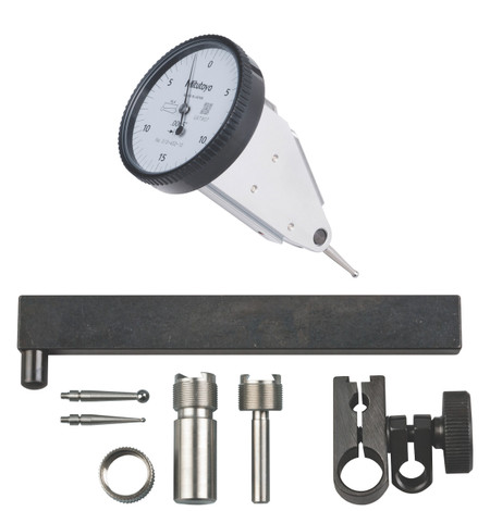 Mitutoyo 513-452-10T - Vertical Dial Test.Indicator Full Set .03" Range 0005" Grad