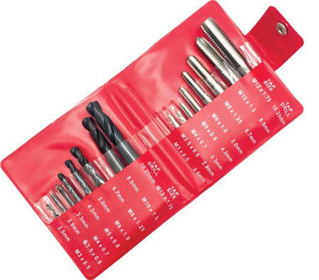 Michigan Drill 773S - 16 Pc. Tap & Drill Metric Sets High Speed Steel - Ground Thread 