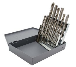 Michigan Drill 780X - 16 Pc. Uncoated HSS Spiral Point Taps& Drill Set USA