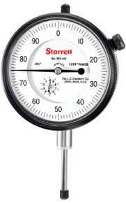 Starrett 655-441J -Dial Indicator 0-1", 0.001" Grad, 0-100 Dial w Jewel Bearings 53613 USA Mfg 