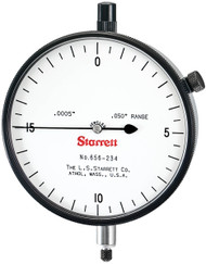 Starrett 656-234J -Dial Indicator 0.0005" Grad, 0-20 Dial Reading w Jewel Bearings 53705 USA