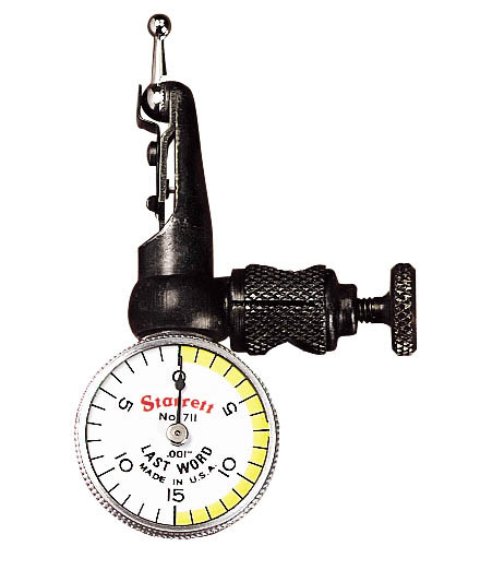 Starrett 711FSZ - Last Word Dial Test Indicator .001" Grad, .030 Range 0-15-0 Dial Reading 52929 USA