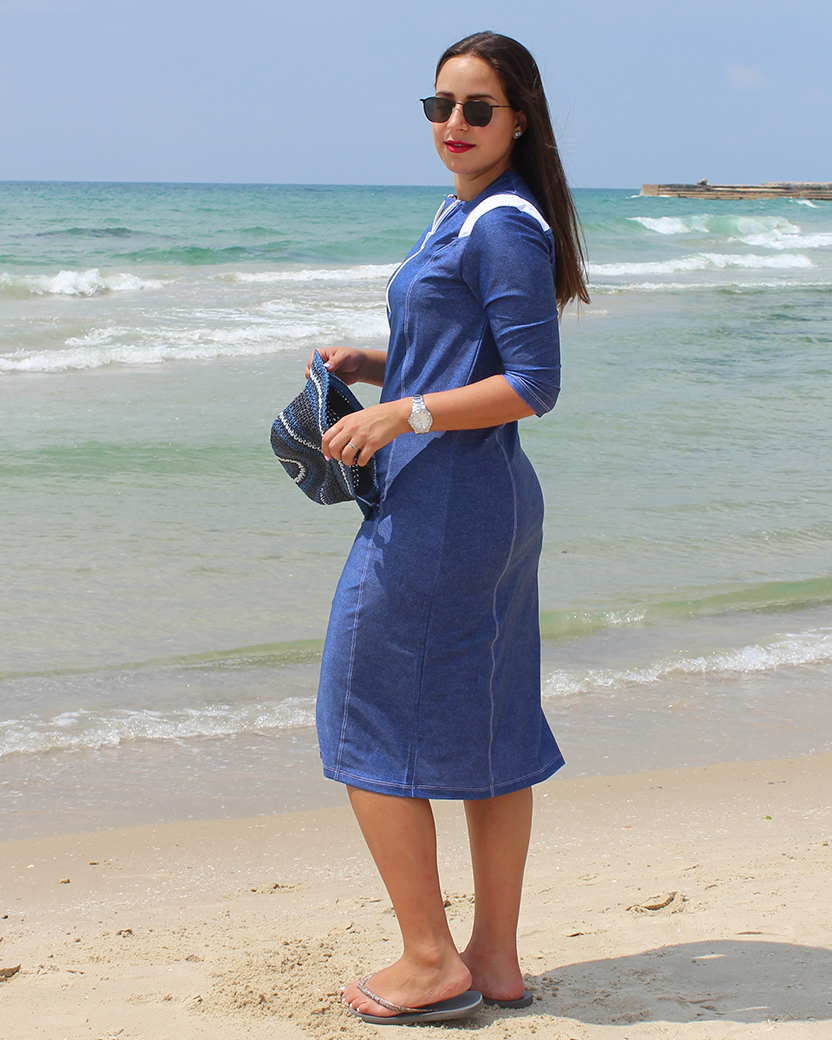 modest white summer dress