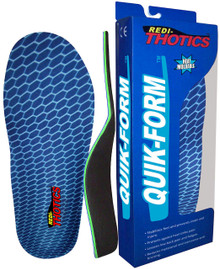 Quik-Form Orthotics are designed to relieve moderate to severe arch pain and can be heat molded to fit a patients foot.  Available in womens sizes 6-12 and mens sizes 4-17.