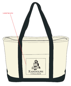 LARGE HEAVY COTTON CANVAS BOAT TOTE BAG