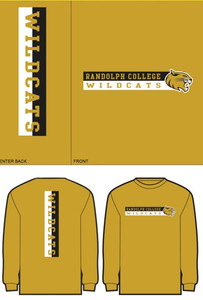 Randolph College L/S Tee in Mustard by CI Sport Front and back design