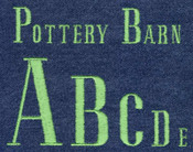 513 Pottery Barn Satin Font