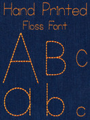495 Hand Printed Floss Font