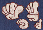 486 American Sign Language Alphabet Applique