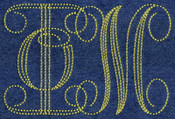 476 Greek Interlocking Floss Stitch Monogram