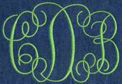 441 Interlocking Satin Stitch Monogram