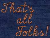418 That's All Folks Satin Font