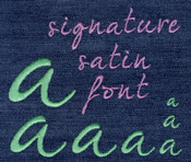 419 Signature Satin Font