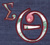 414 Curlz Greek Applique Font