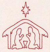199 Redwork Nativity