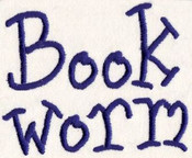 108 Bookworm Embroidery Font