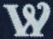 577 Voltaire Fan Stitch Applique Font