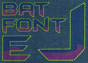 600 Bat Font 3-Color Fill & Floss Font