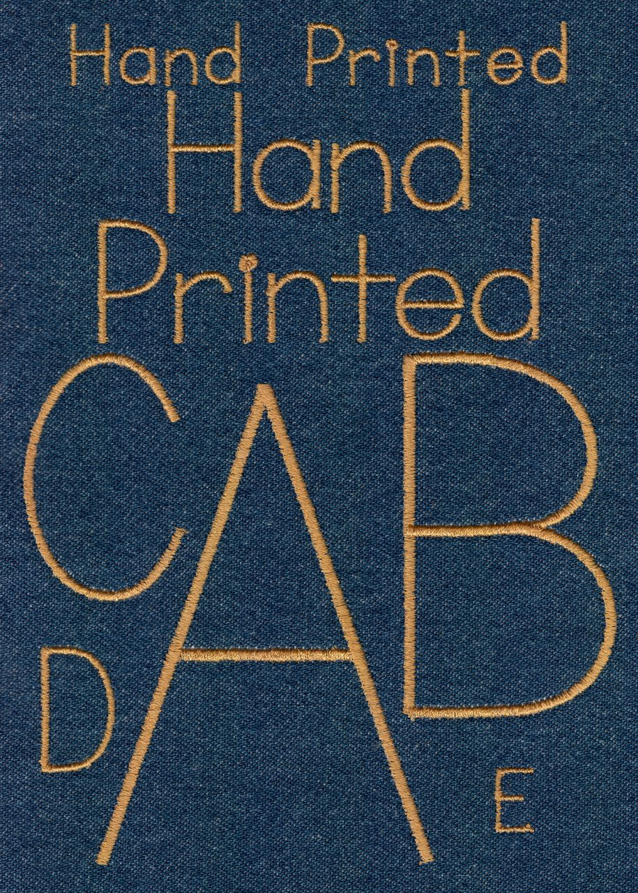 608 Hand Printed Satin Font