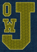 626 Letterman Blanket Stitch Applique Font
