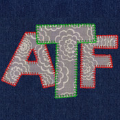 653 Terrific Blanket Stitch Applique Font