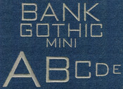 658 Bank Gothic Mini Satin Font