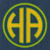 678 Circle 2 Letter Monogram Blanket Stitch Applique