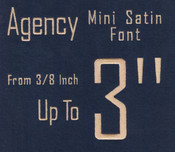 702 Agency Mini Satin Font