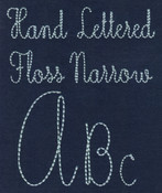 708 Hand Lettered Floss Stitch - Narrow Regular Font