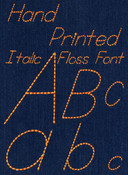 725 Hand Printed Italic Floss Font