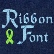 756 Ribbon Font Fill & Floss
