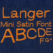 757 Langer Mini Satin Font