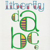 761 Liberty 2 Color Applique Font