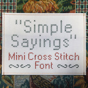 764 Simple Sayings Mini Cross Stitch Font