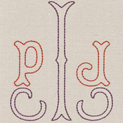 770 Arabesque JUMBO Floss Stitch Monogram