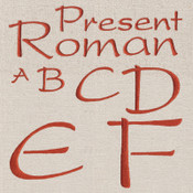 773 Present Roman Satin Font