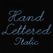 780 Hand Lettered Chain Stitch - Italic Font