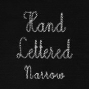 781 Hand Lettered Chain Stitch - Narrow Regular Font