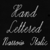 782 Hand Lettered Chain Stitch - Narrow Italic Font
