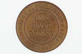 1914 H Half Penny George V in Very Fine Condition