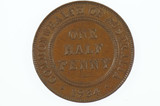 1934 Half Penny George V in Extremely Fine Condition