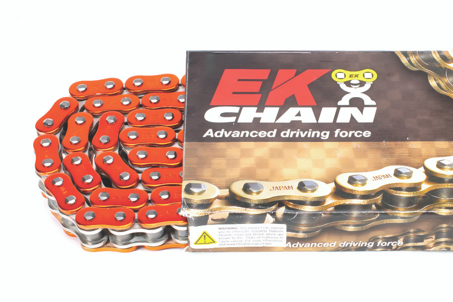 EK Chains 520 ZVX3 Series Street NX-Ring Chain (120) - Orange