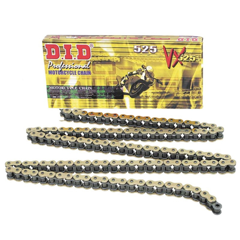 DID 525 VX3 Natural color  X-RING CHAIN D.I.D 525VX3 120 LINKS